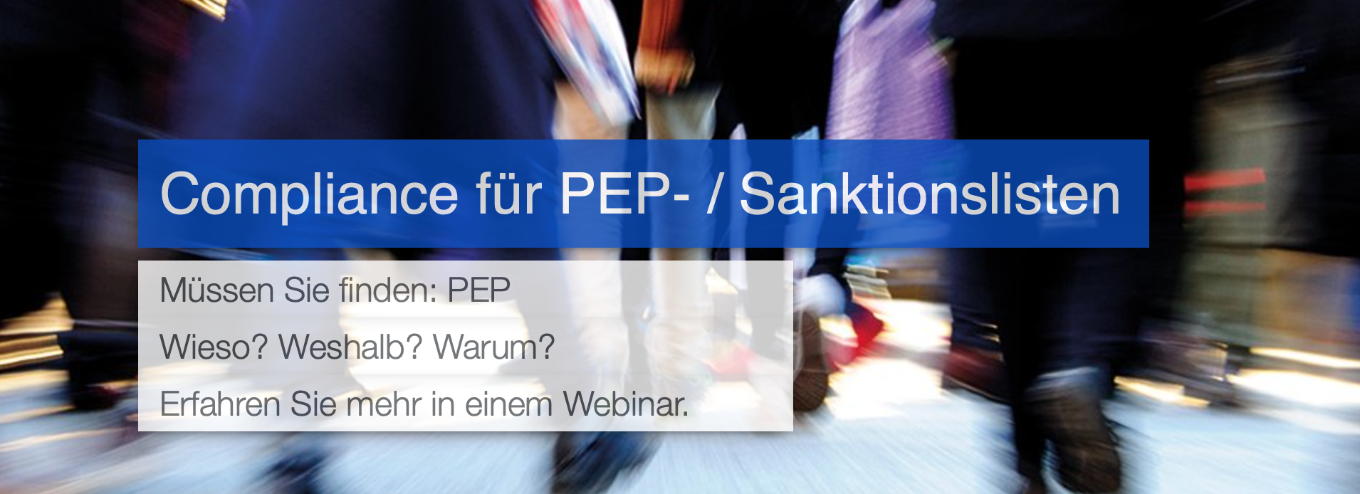 Compliance für PEP-/Sanktionslisten