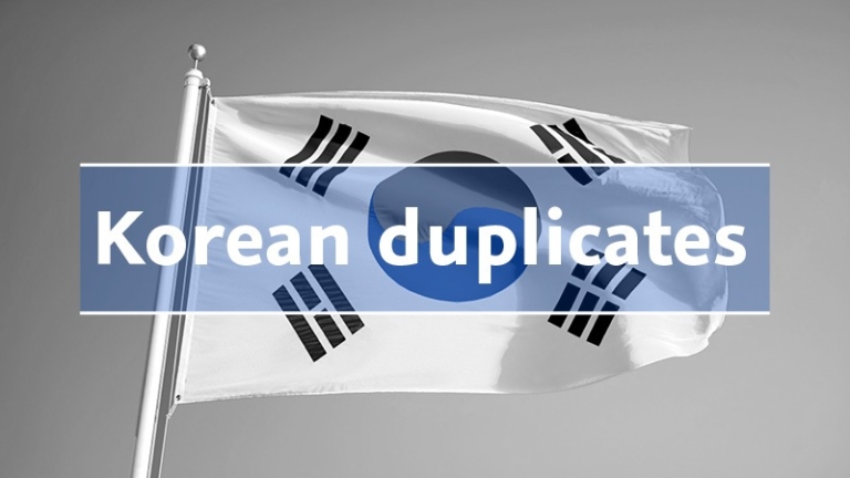 Korean duplicates