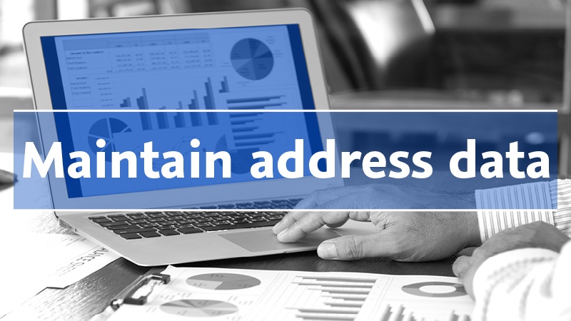 Maintain address data