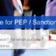Compliance for PEP / Sanction Lists