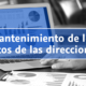 Mantenimiento de los datos de las direcciones