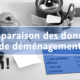 Comparaison des données de déménagement