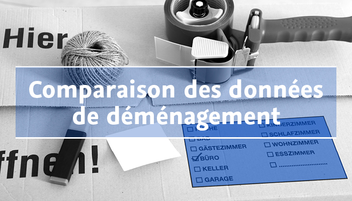 Comparaison des données de déménagement