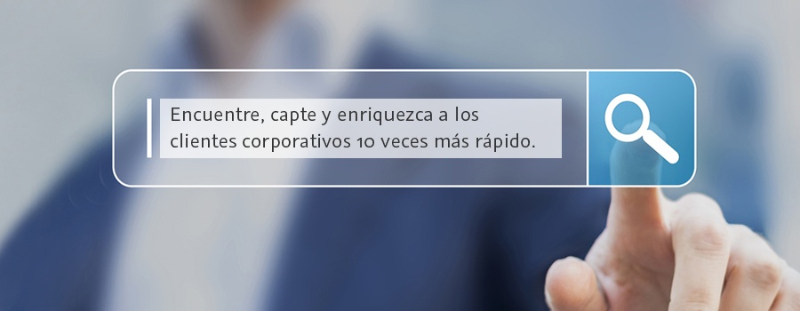 Encuentre, capte y enriquezca a los clientes corporativos 10 veces más rápido.