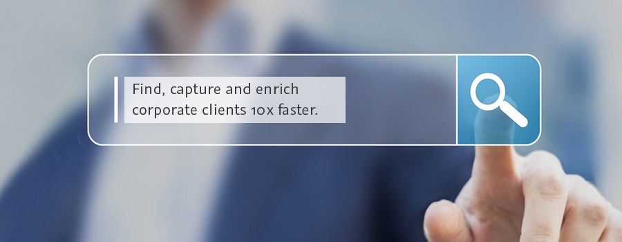 Find, capture and enrich corporate clients 10 x faster.