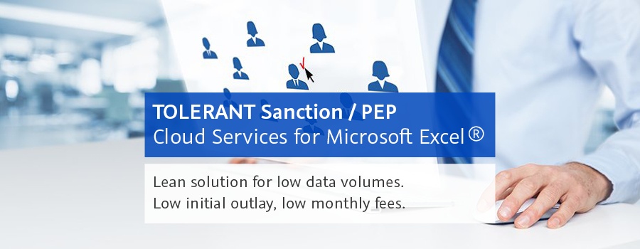 TOLERANT Sanction / PEP Cloud Services for Microsoft Excel