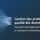 Gestion des problèmes de qualité des données.